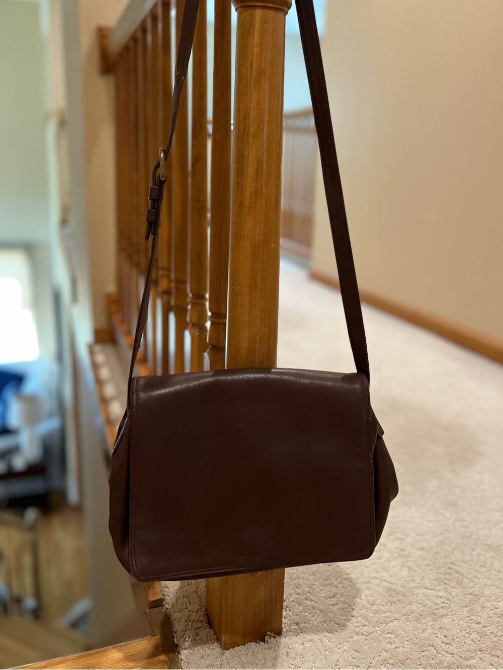 Nine West Brown Leather Messenger Bag